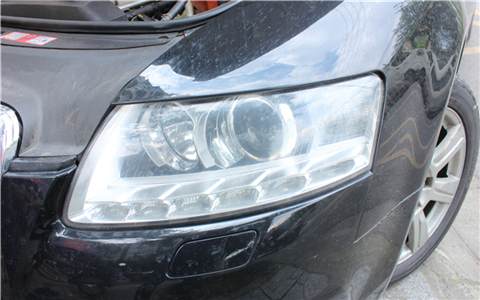 奧迪A6L車(chē)燈升級(jí)改裝LED雙光透鏡