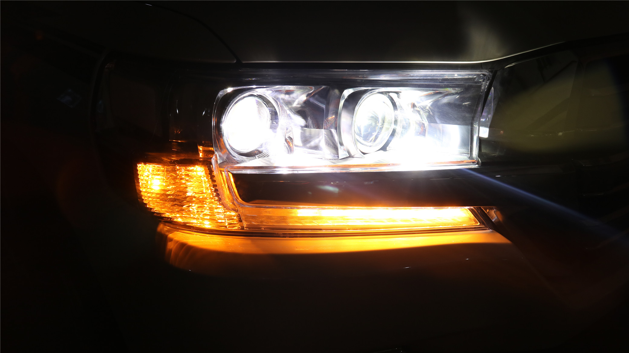 流水日行燈及大燈效果展示