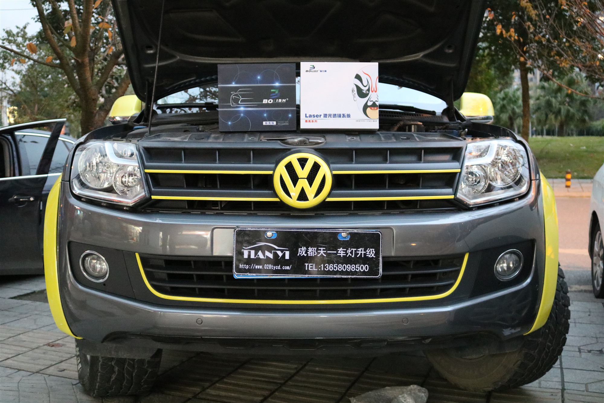 大眾皮卡Amarok車燈改裝升級LED激光雙光透鏡大燈